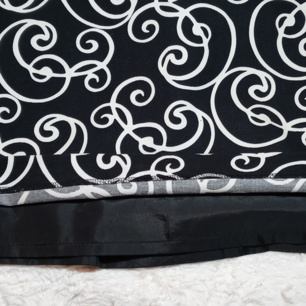 Ann Taylor Black and White Lined Skirt - Picture 3 of 7